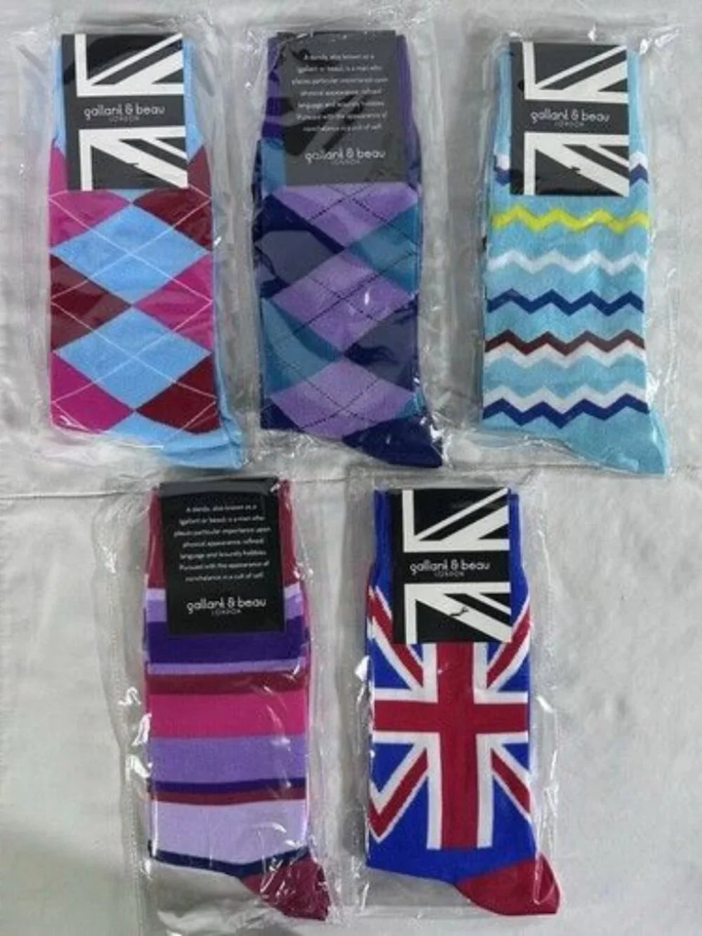 Gallant & Beau 5 Pair Of Socks New w Tag